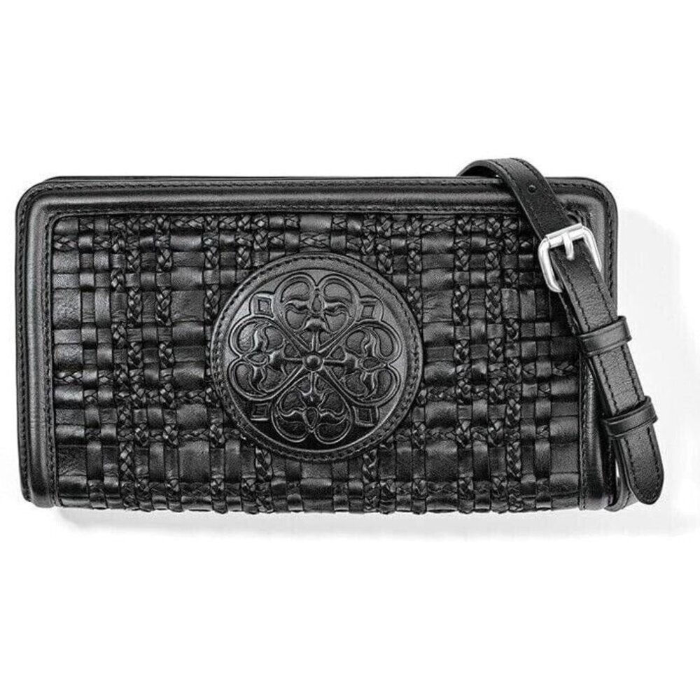 Brighton Ferrara Montecito Large Zip Wallet Black STYLE T35603 $295 NWT